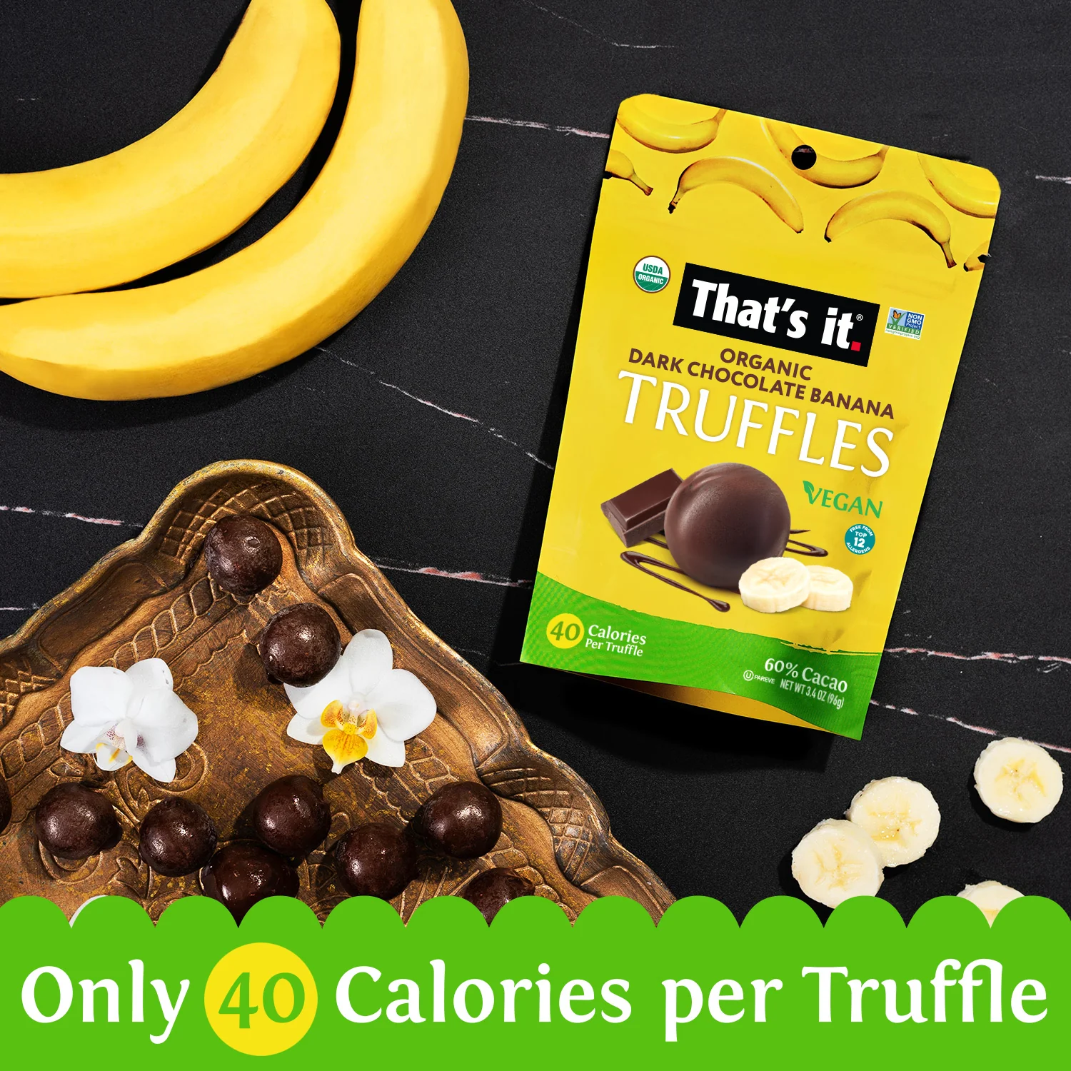 Organic Dark Chocolate Banana Truffles (3 Packs) - Image 4