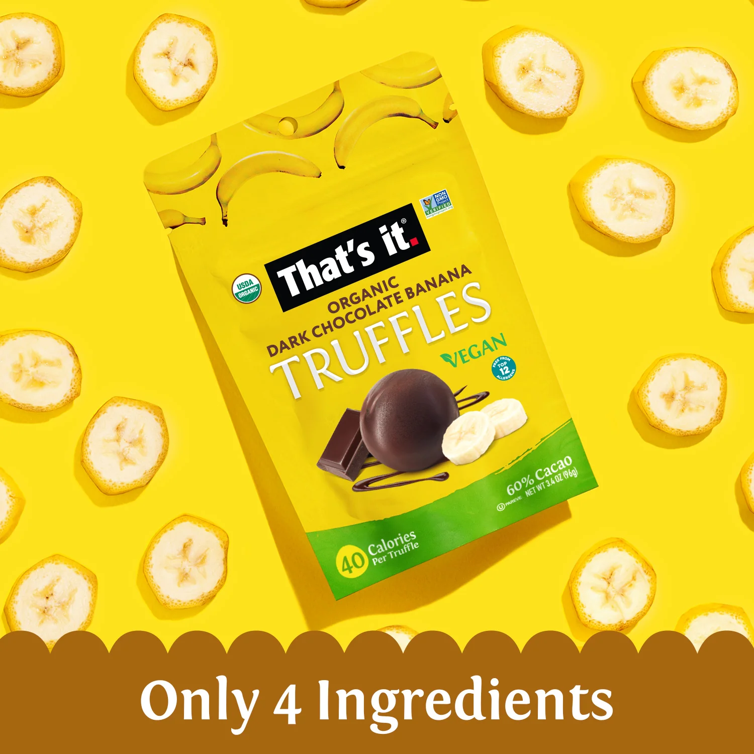 Organic Dark Chocolate Banana Truffles (3 Packs) - Image 5