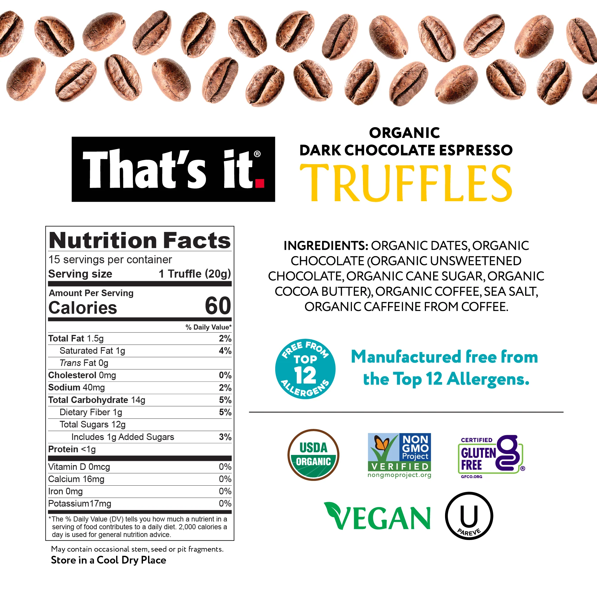 Organic Dark Chocolate Espresso Truffles - Image 3