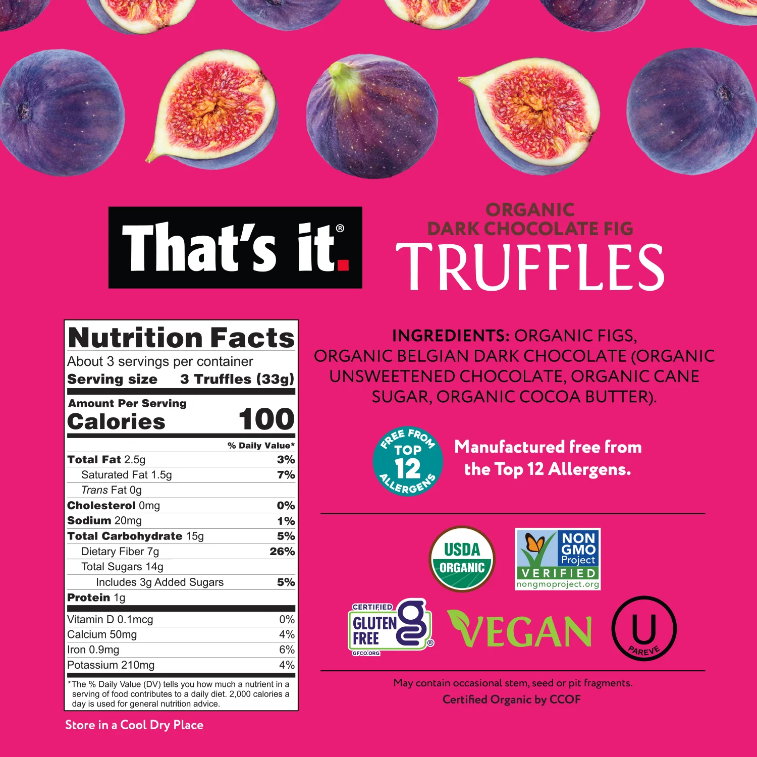 Organic Dark Chocolate Fruit Truffles Variety Pack - Banana, Coconut & Fig (3 Packs) - Image 5