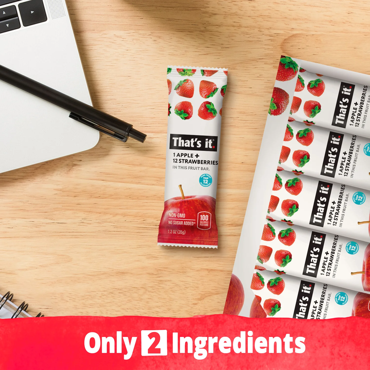 Apple + Strawberry Fruit Bars - Image 4